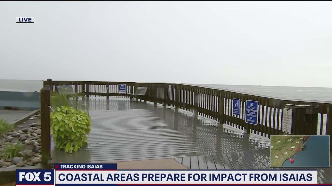 Coastal areas prepare for impact from Isaias