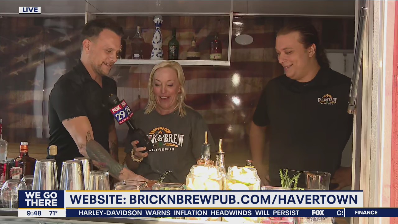 Jenn checks out the Whiskey Wagon at Brick & Brew ahead of their grand opening