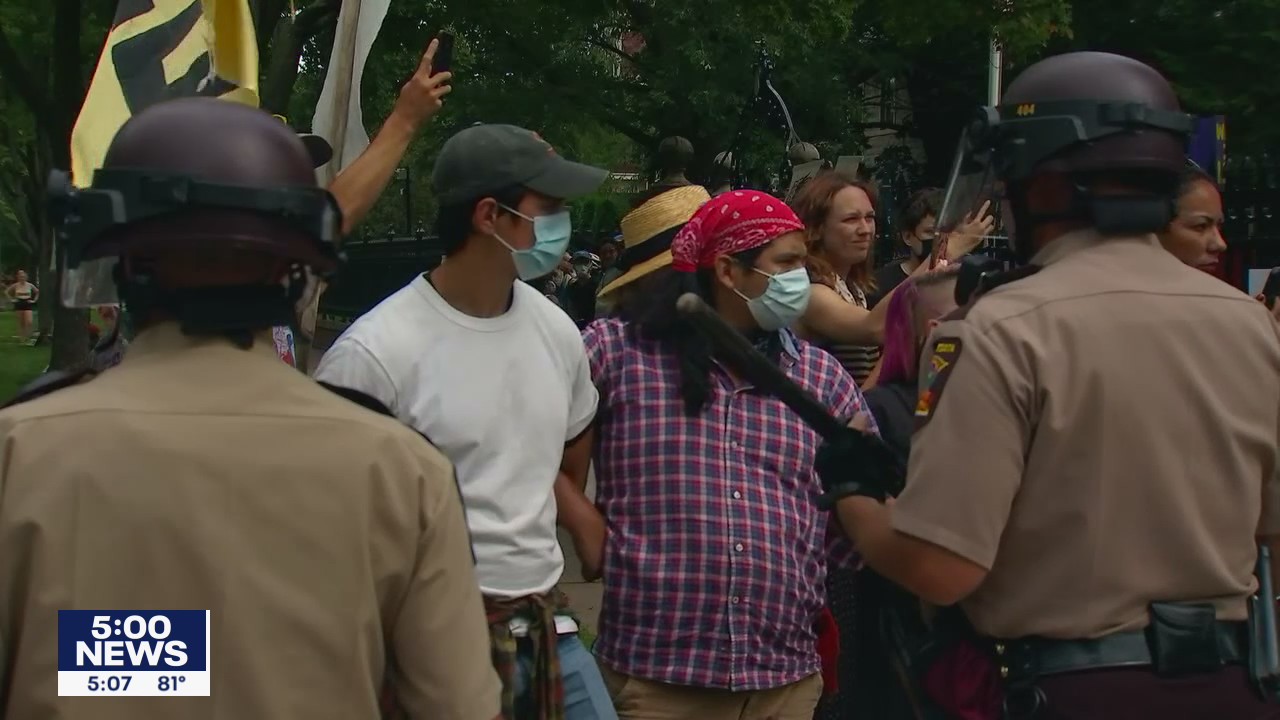 Line 3 protesters arrested outside governor's residence in St. Paul