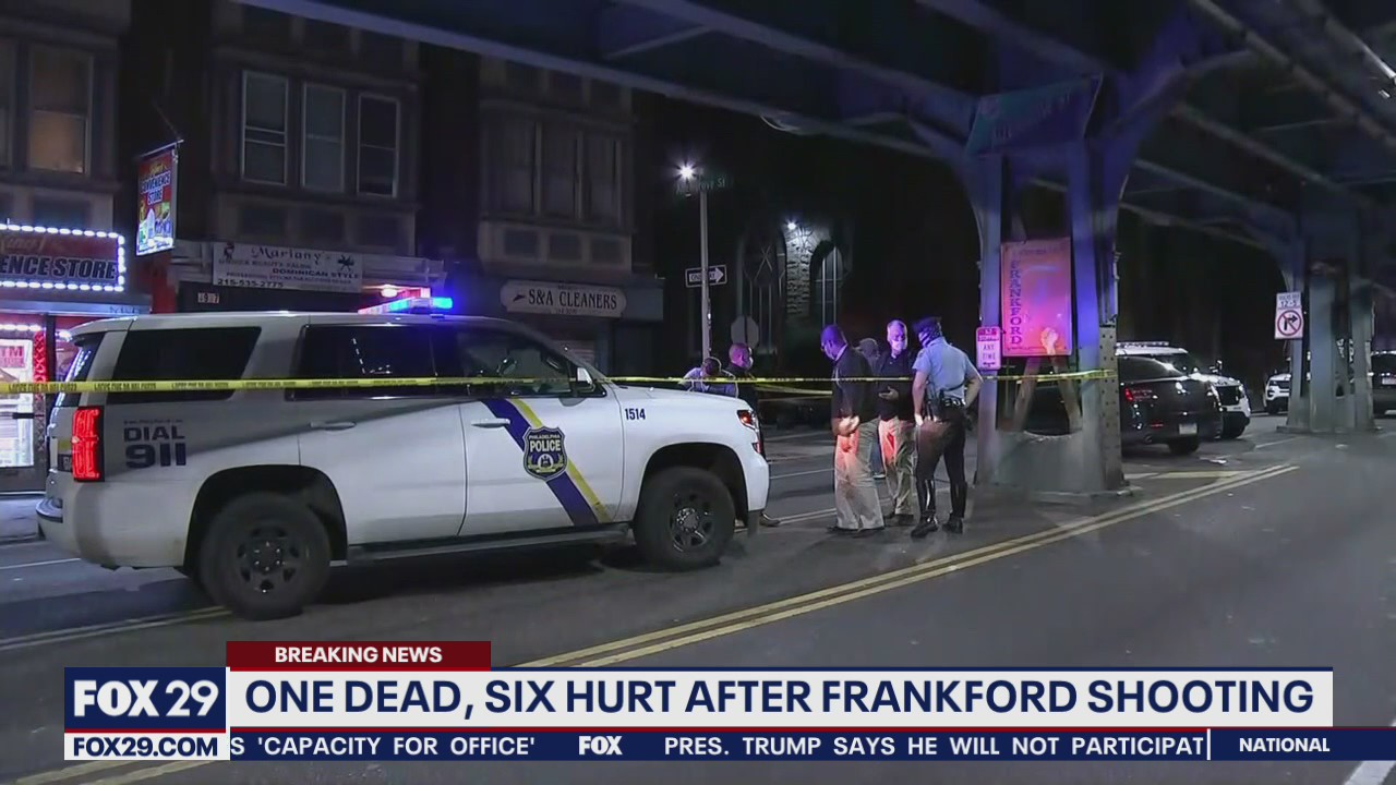 Police: 1 dead, 6 wounded in Frankford shooting