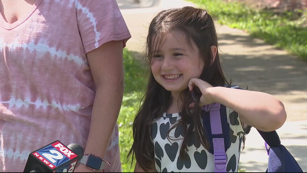 Kids return for a first day of school they won't forget