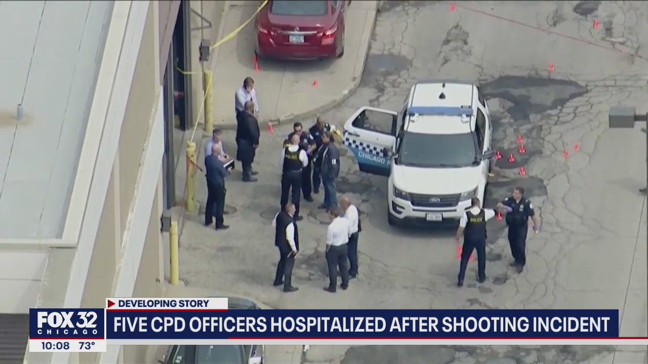 Carjacking suspect shoots 3 Chicago cops who then shot him, police say