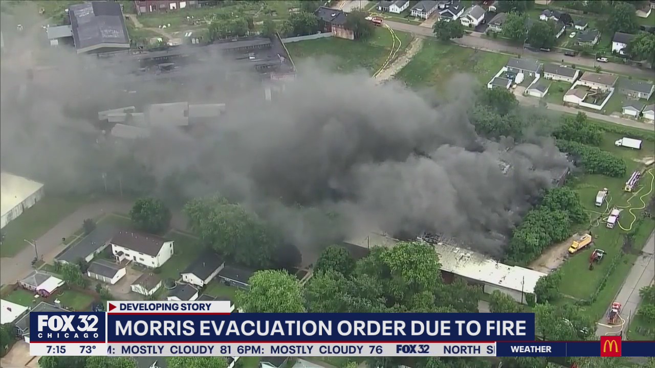 Crews still monitoring Morris industrial fire