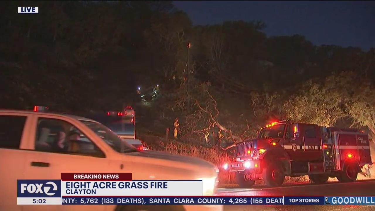 Small brush fire in Clayton