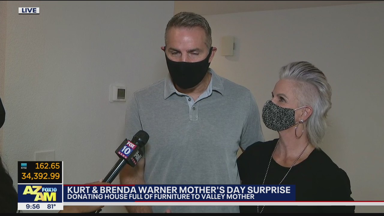 Kurt, Brenda Warner donate furniture to Valley mother