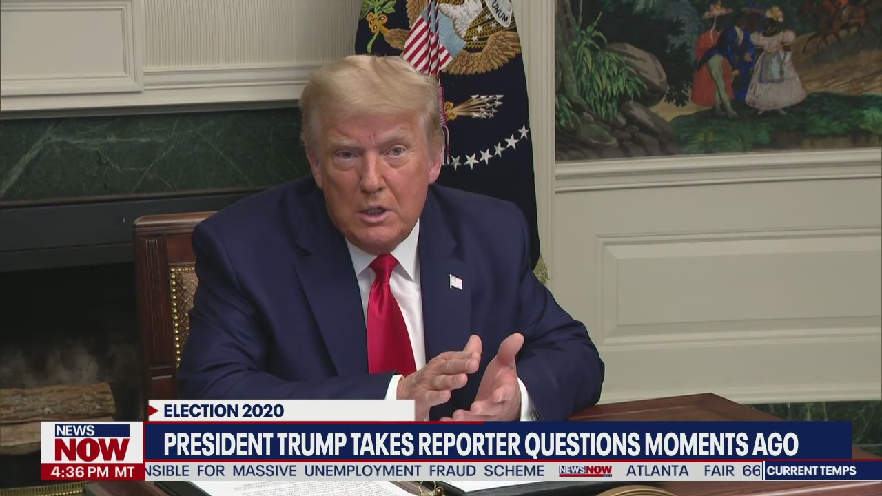 President Donald Trump speaks on elections