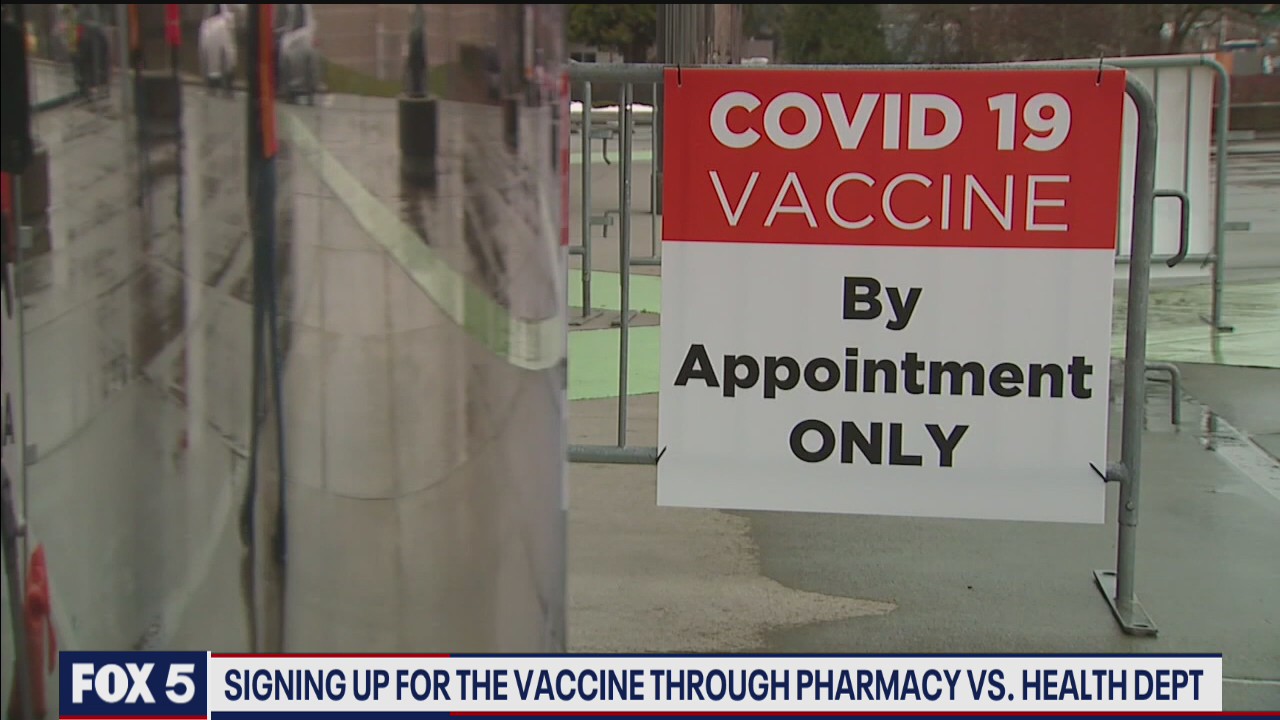 Signing up for the vaccine through pharmacy vs. health department
