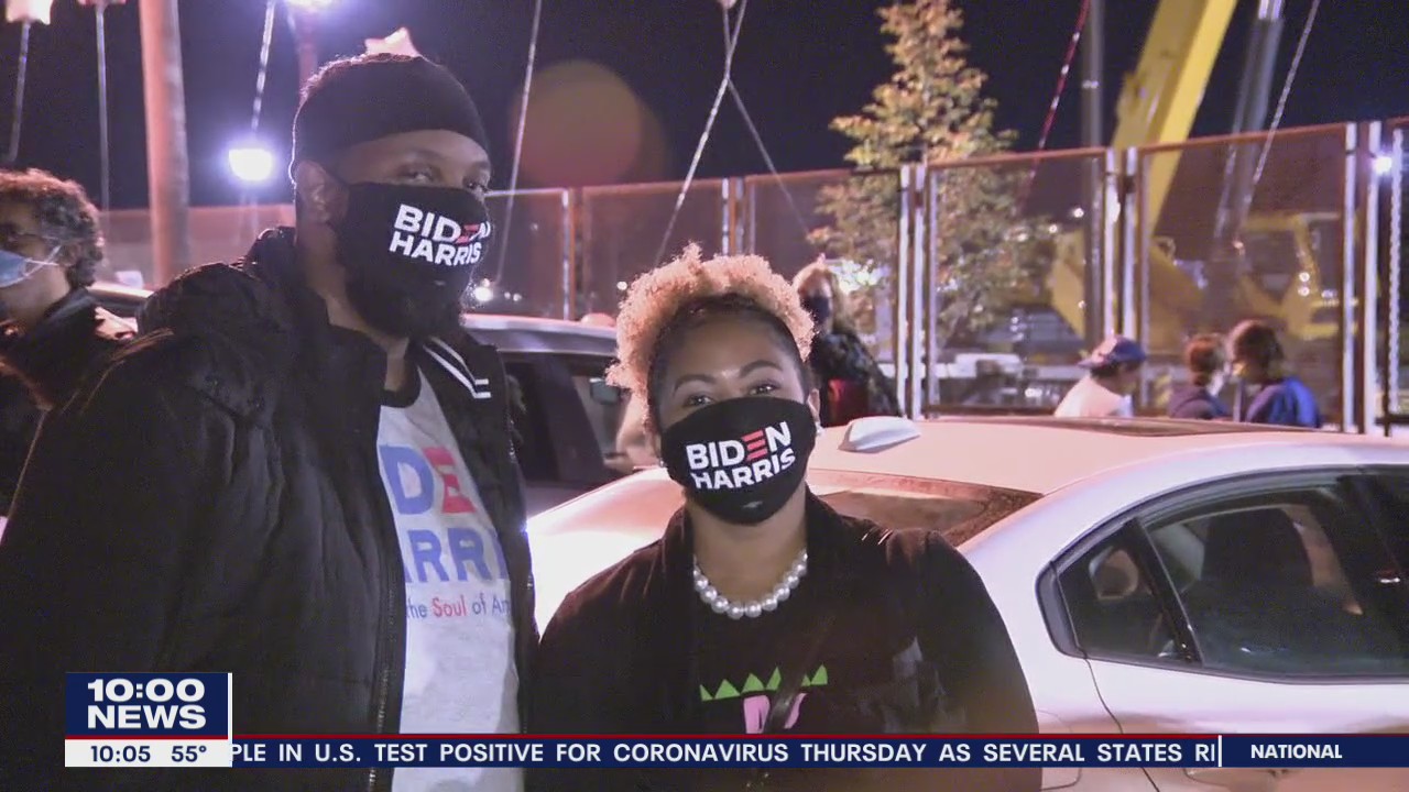 Dozens show up in Wilmington to support Joe Biden and Kamala Harris