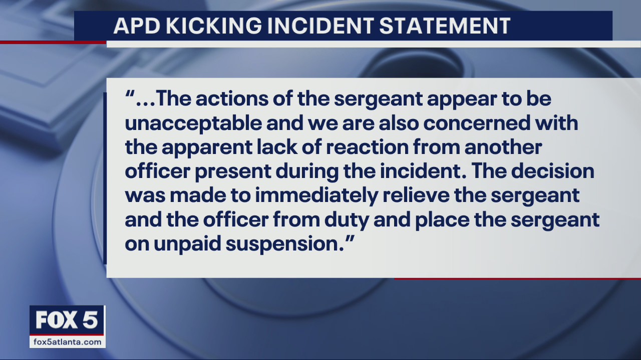 Reaction to video showing Atlanta sergeant kicking woman