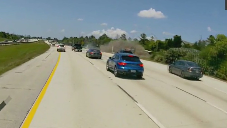 Dash camera captures crash on I-275