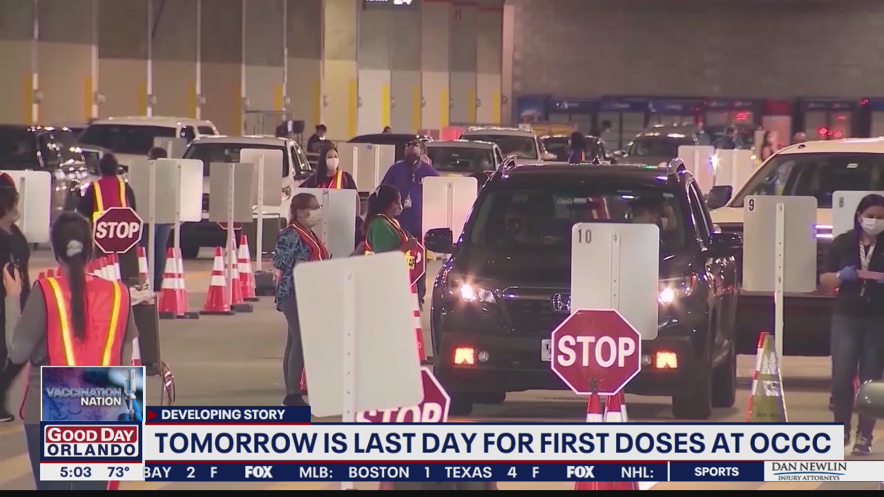 Saturday is the last day for first doses at Orange County Convention Center