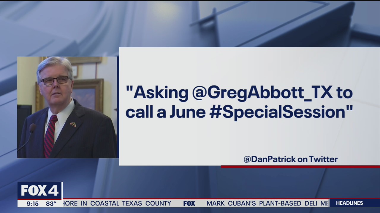 Lt. Gov. Dan Patrick calls for special legislative session to revive priority bills