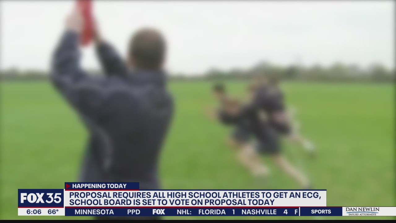 Proposal requires all high school athletes to get ECG, school board to vote