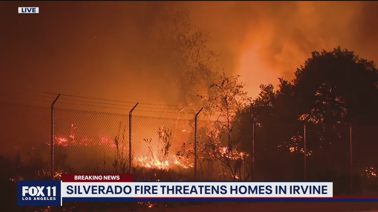 Silverado Fire burns 7,200 acres threatens homes in Irvine