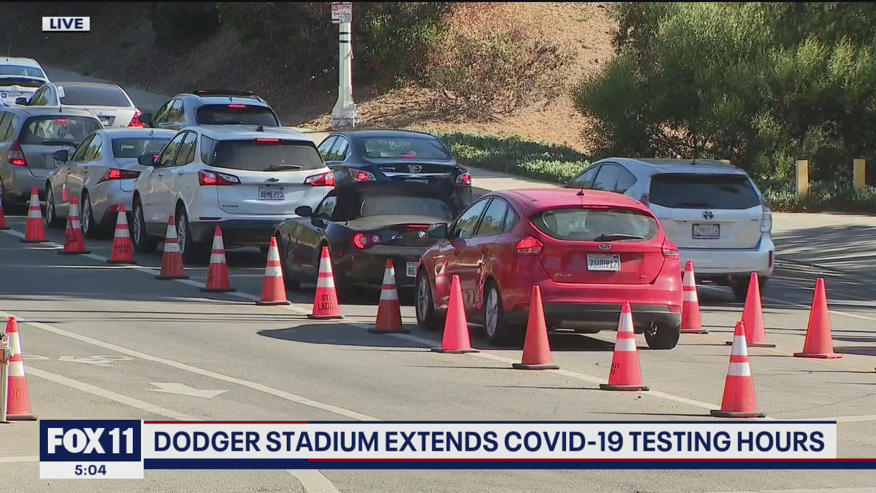 Dodger Stadium extends COVID testing hours