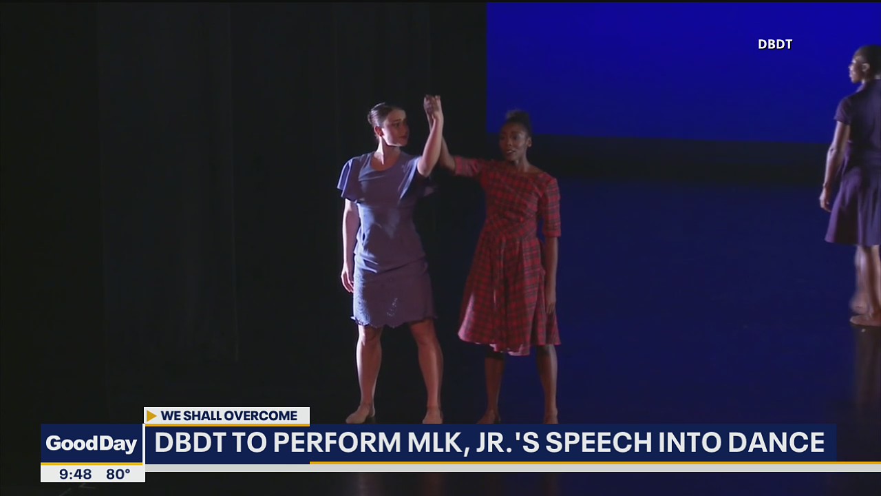 Dallas Black Dance Theatre performs to MLK Jr's speech