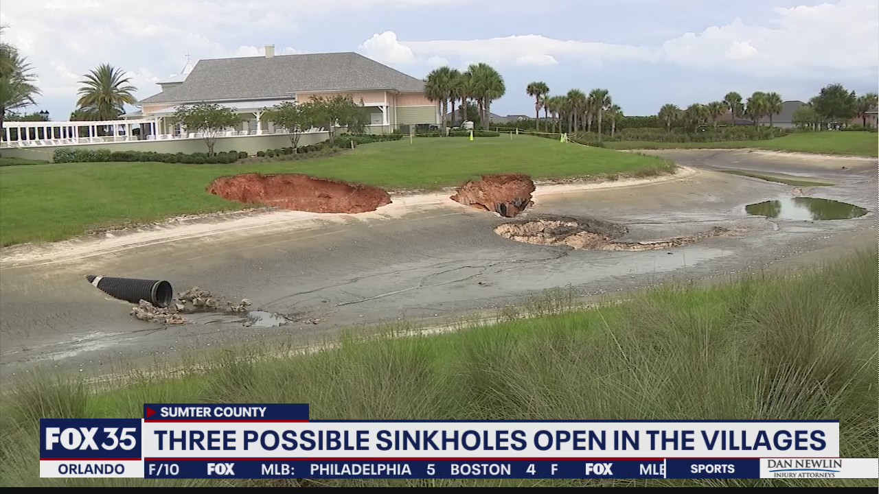 Three sinkholes open near recreation center in Sumter County