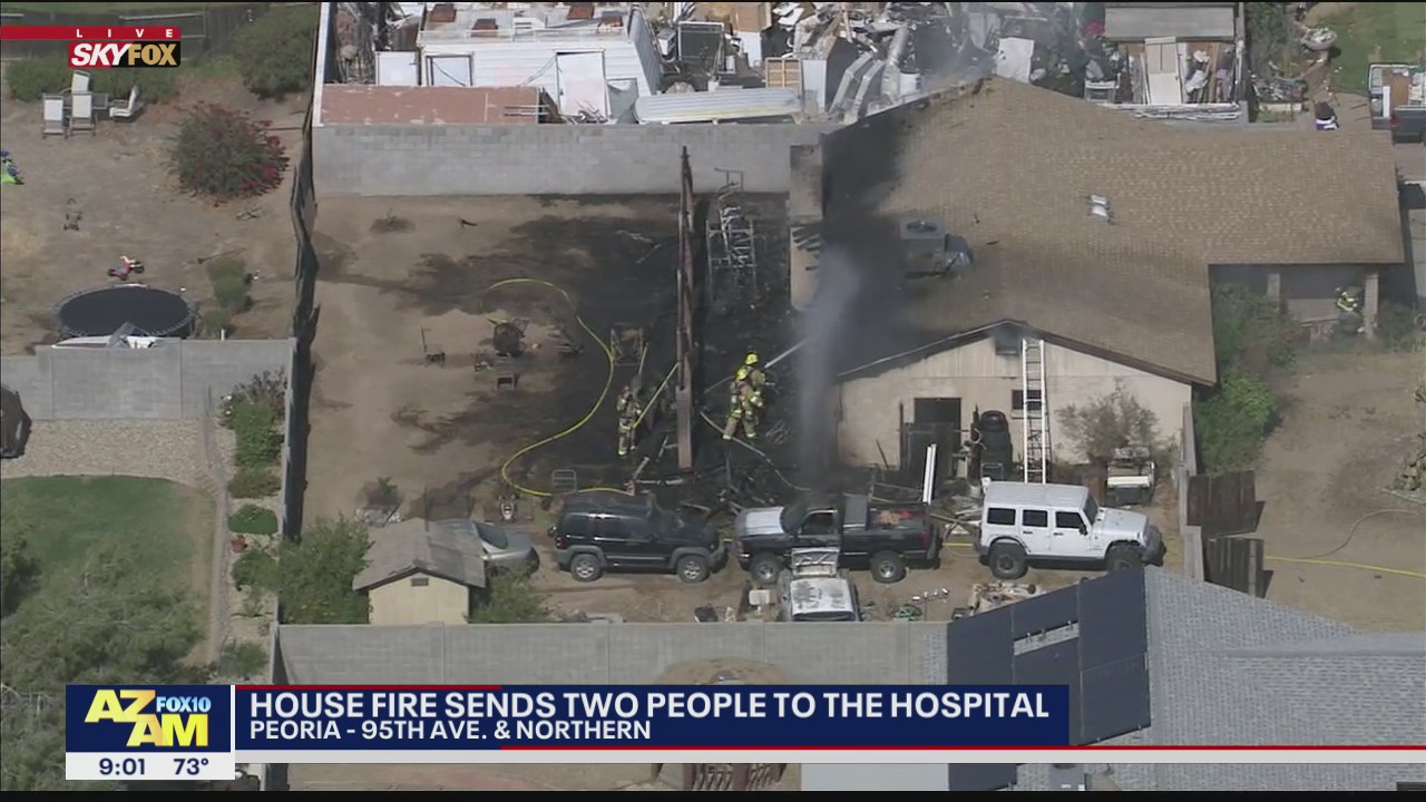 2 injured in Peoria house fire