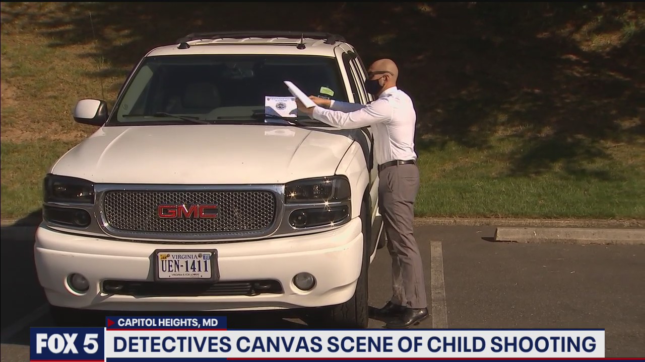 Detectives canvassing scene of Capital Heights child shooting