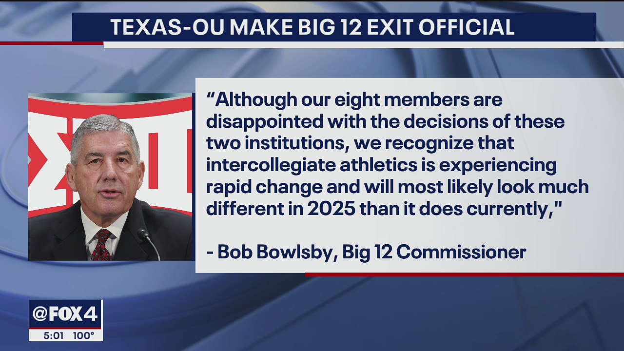 Texas, OU make Big 12 exit official