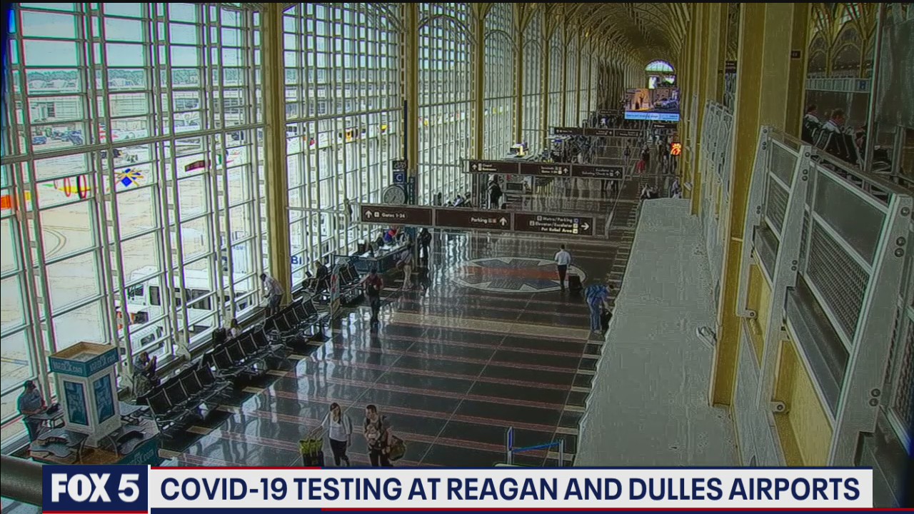 COVID-19 testing at Reagan and Dulles airports