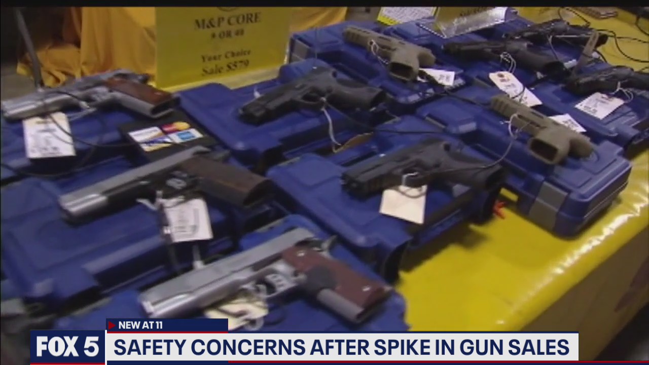 Safety concerns after spike in gun sales