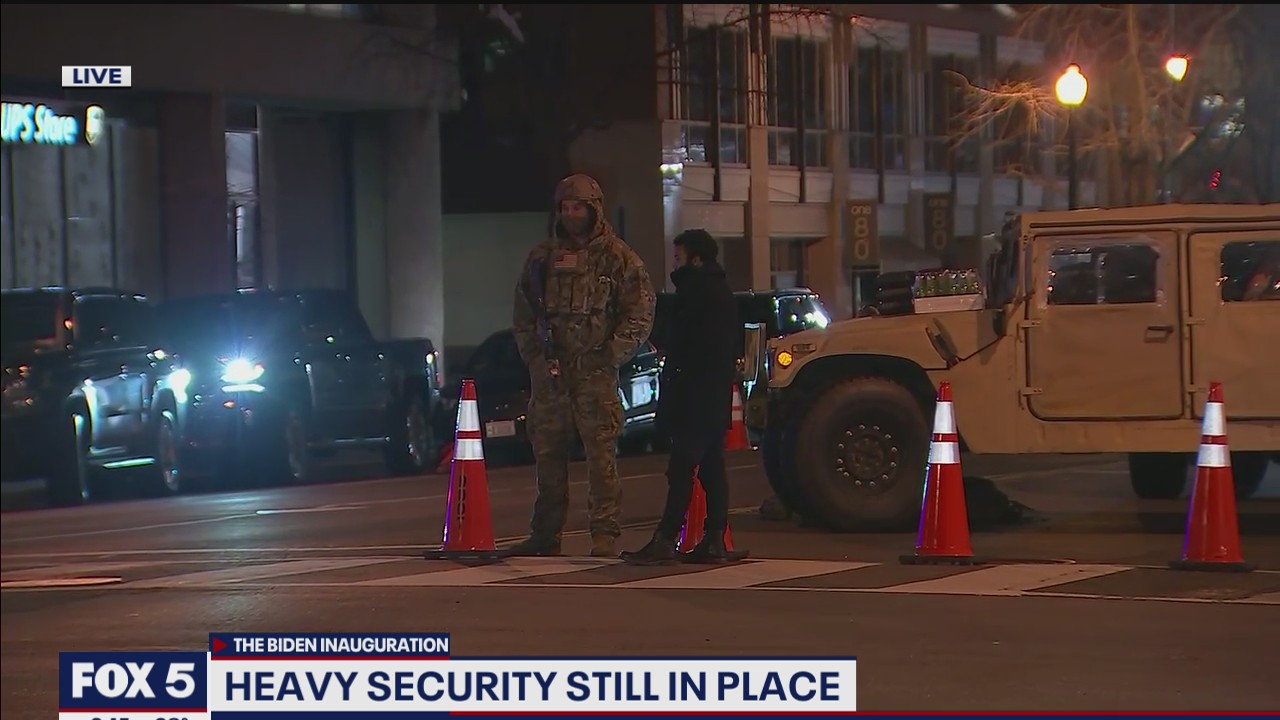 Heavy security still in place following inauguration