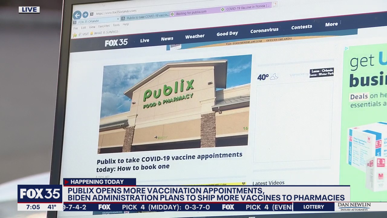Publix opens more vaccination appointments