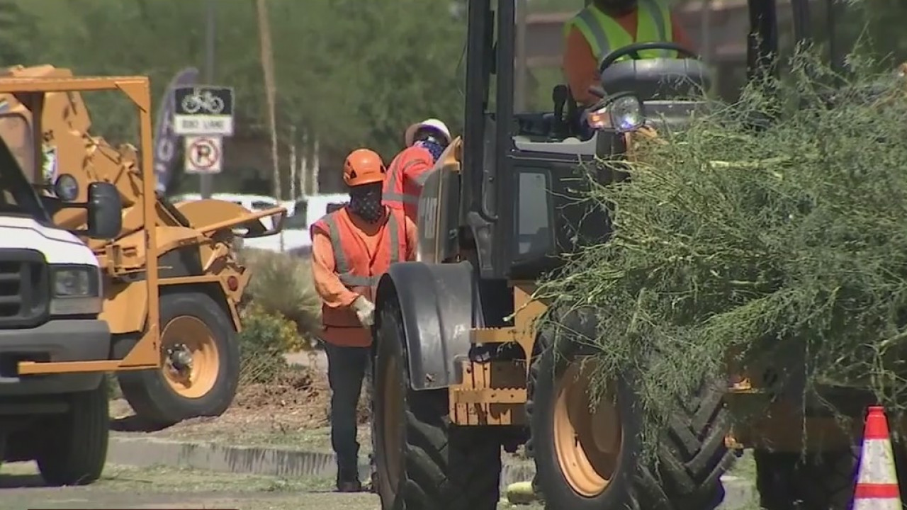 Cleanup efforts begin after powerful monsoon storm caused damage in the East Valley