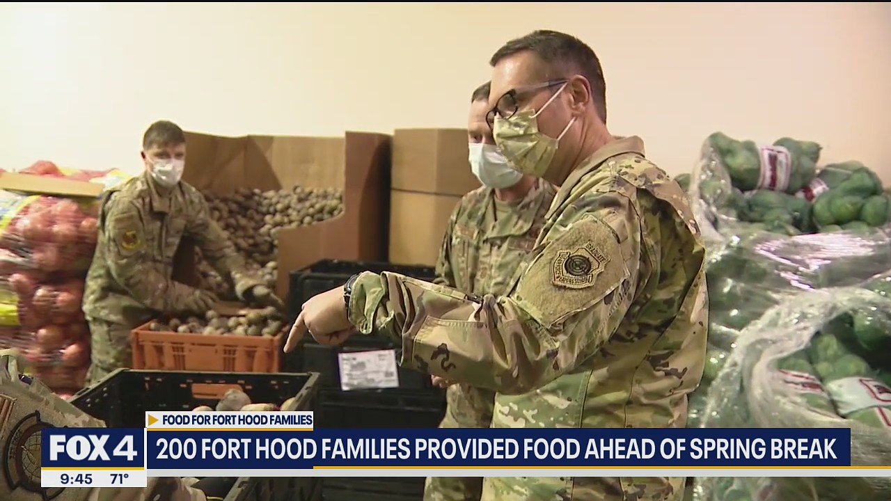 Struggling military families given food ahead of spring break