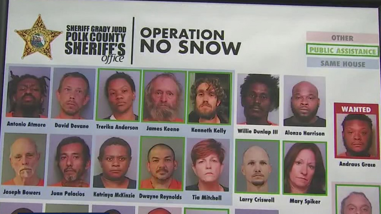 Midday update: Polk drug sweep leads to 21 suspects facing charges