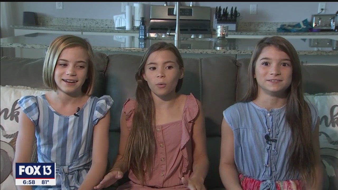 Triplets celebrate special 10th birthday