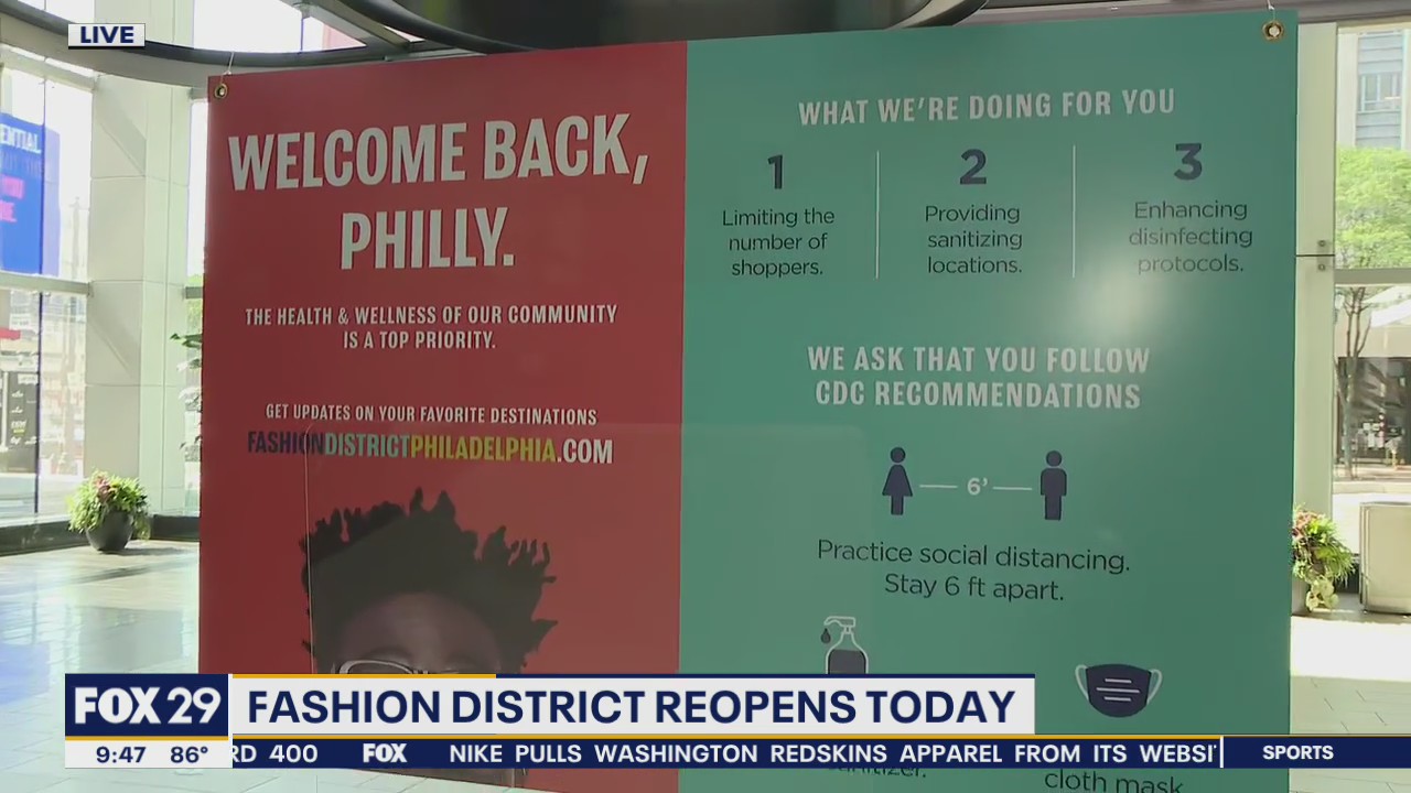 Fashion District in Center City reopens today