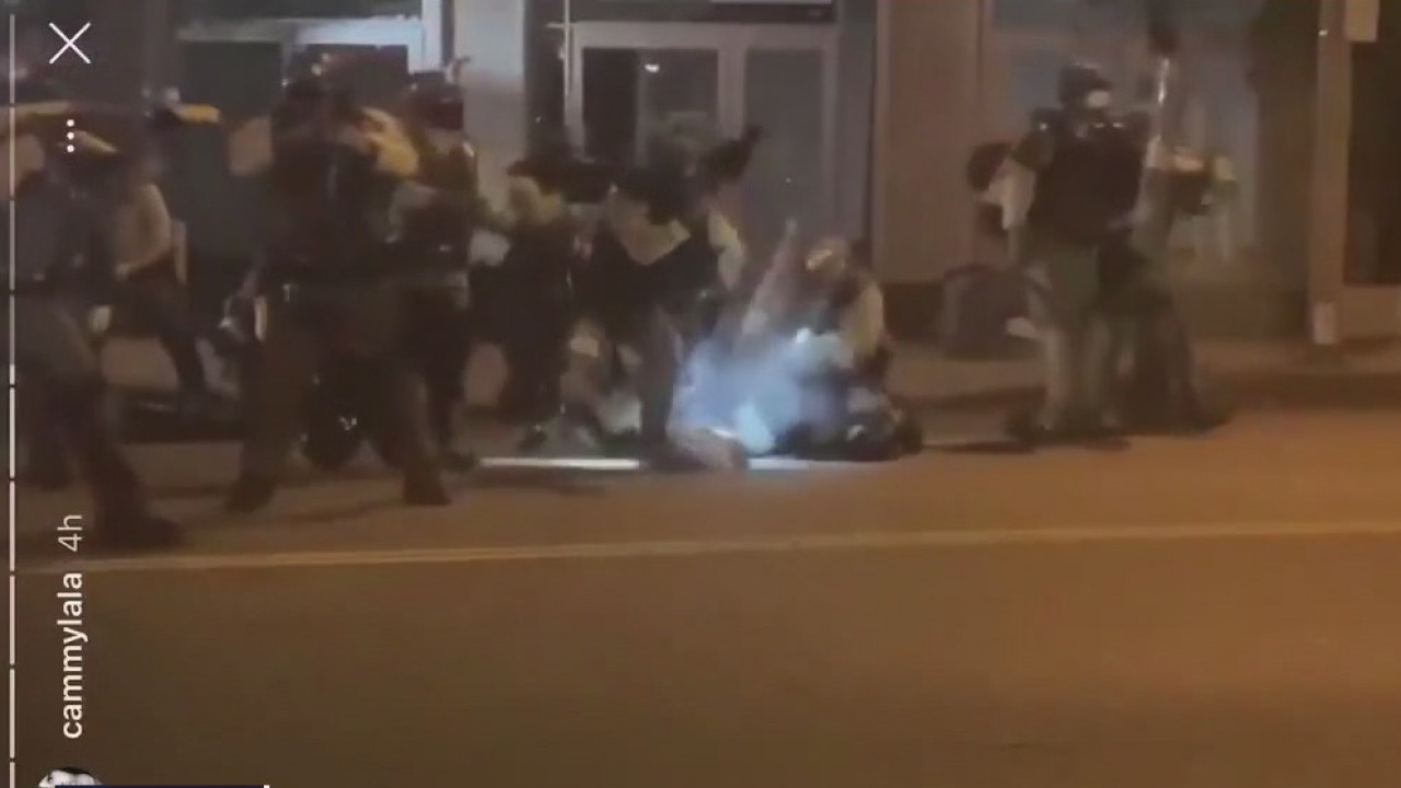 LA County deputy seen using riot shield, striking protester