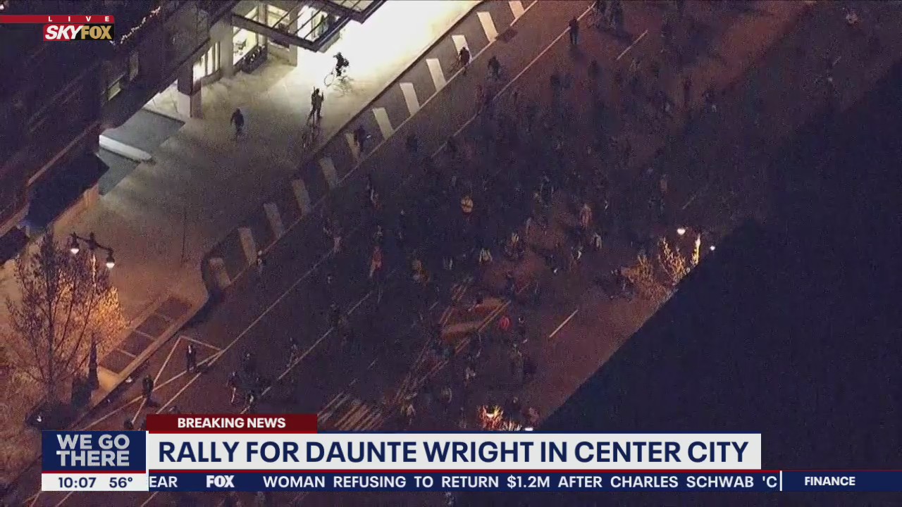 Protesters march in Philadelphia calling for justice following deadly police shooting of Daunte Wright