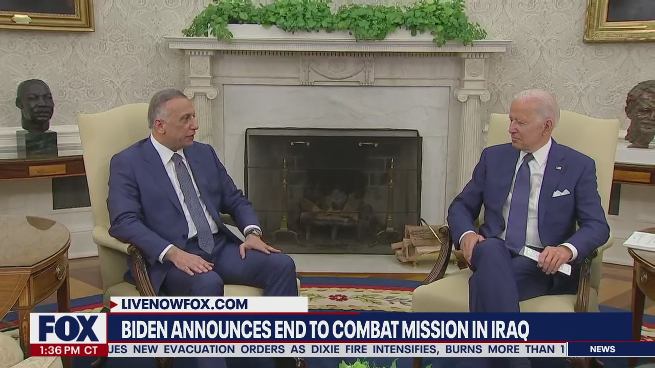 President Joe Biden and Iraqi Prime Minister Mustafa al-Kadhimi deliver remarks on US military in Iraq