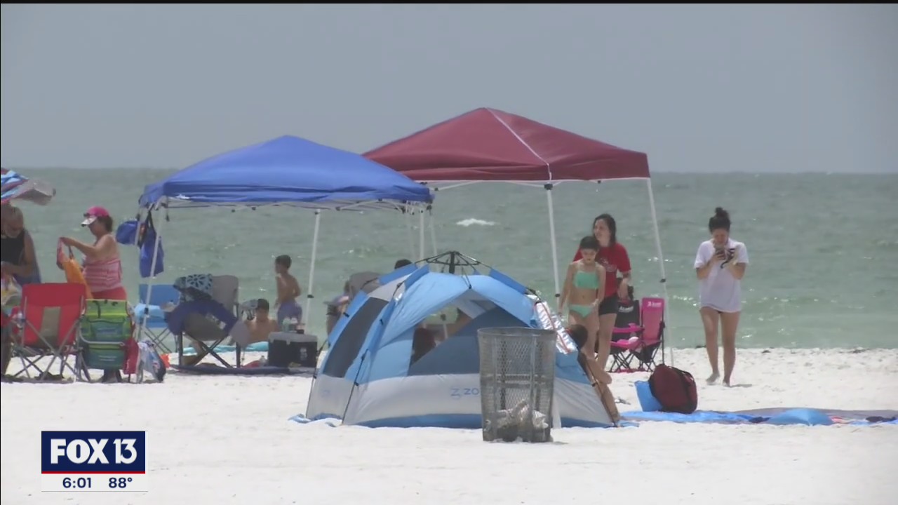 Beaches busy ahead of holiday weekend