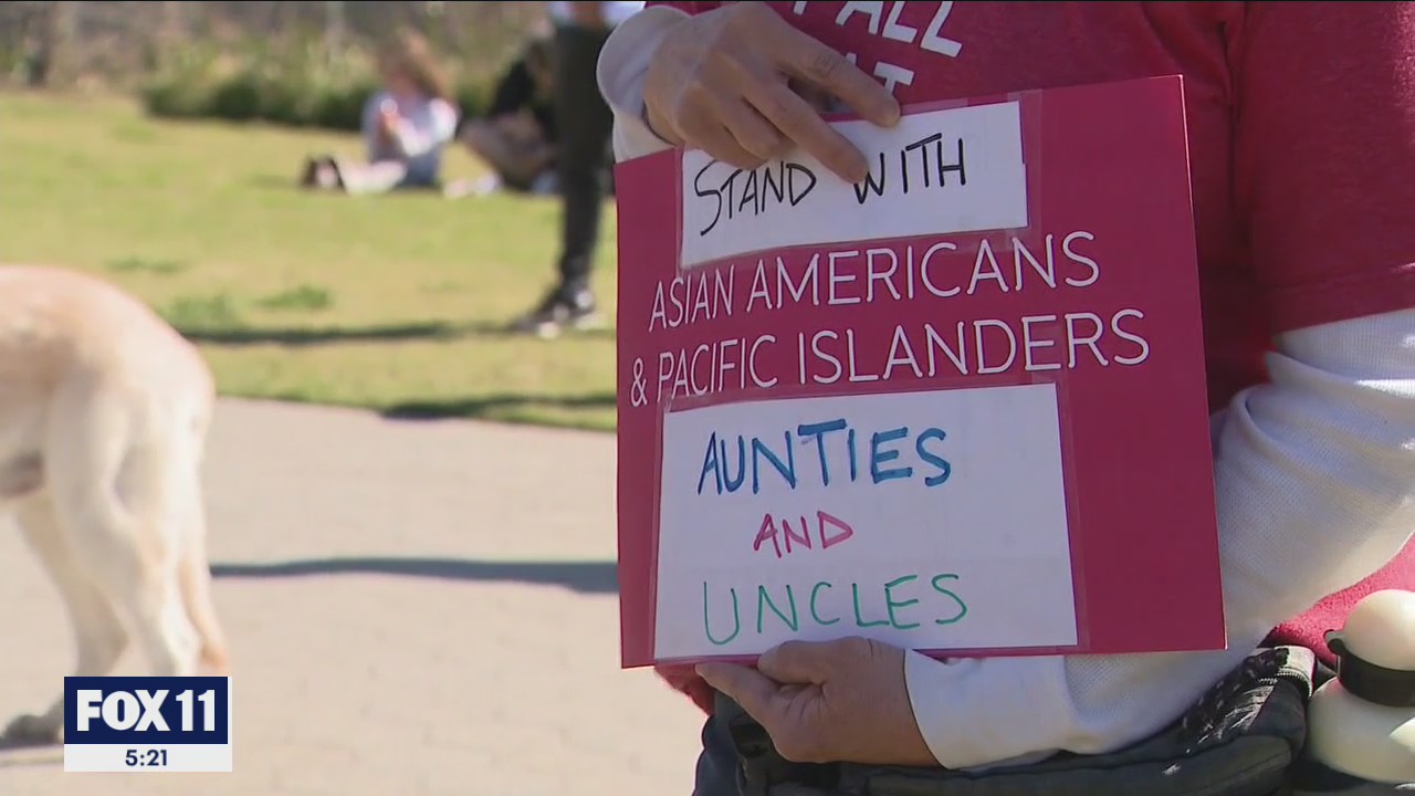Rally against anti-Asian hate crimes held in LA