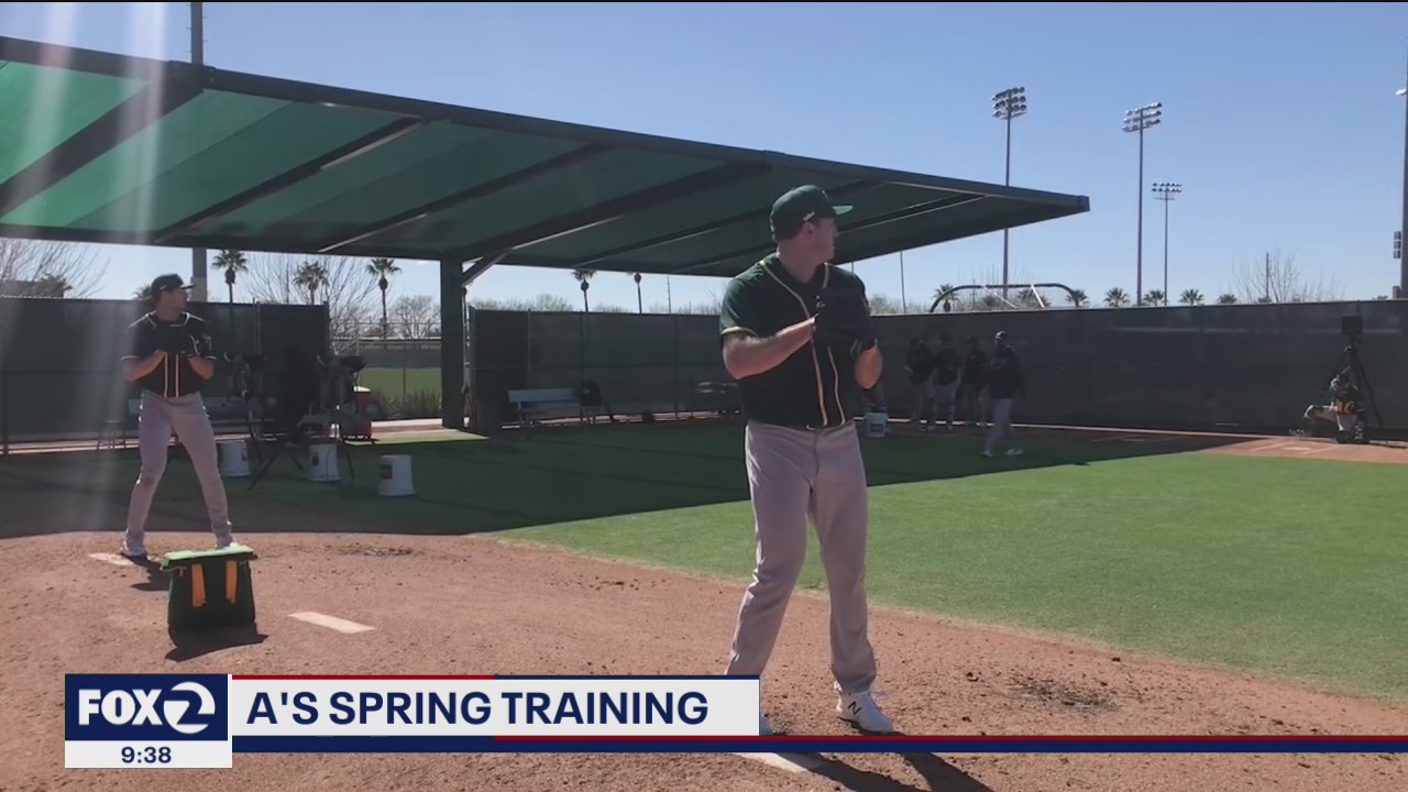 A's gear up for spring training game
