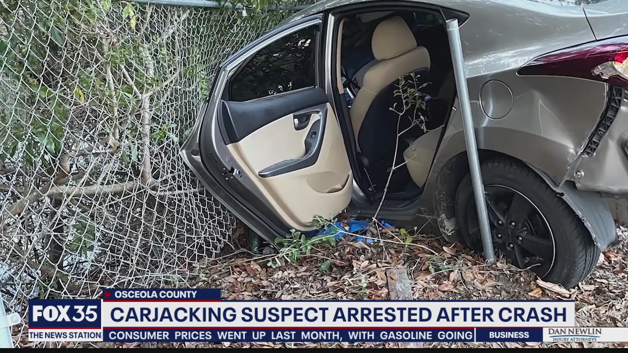 Carjacking suspect arrested after crash