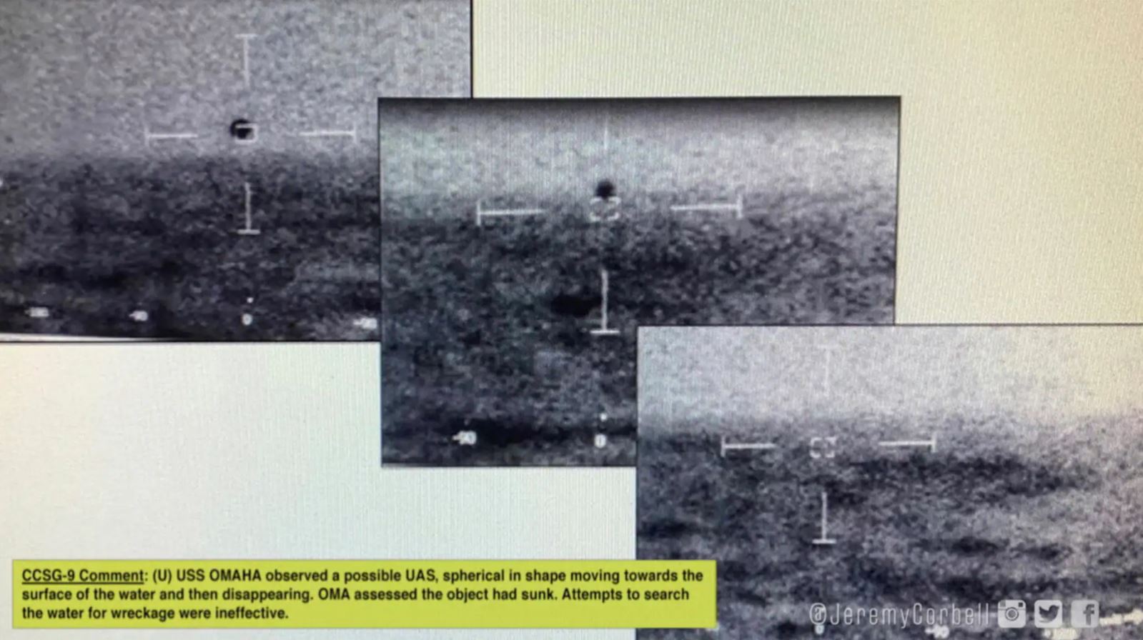Pentagon declassifies footage of unidentified aerial phenomena