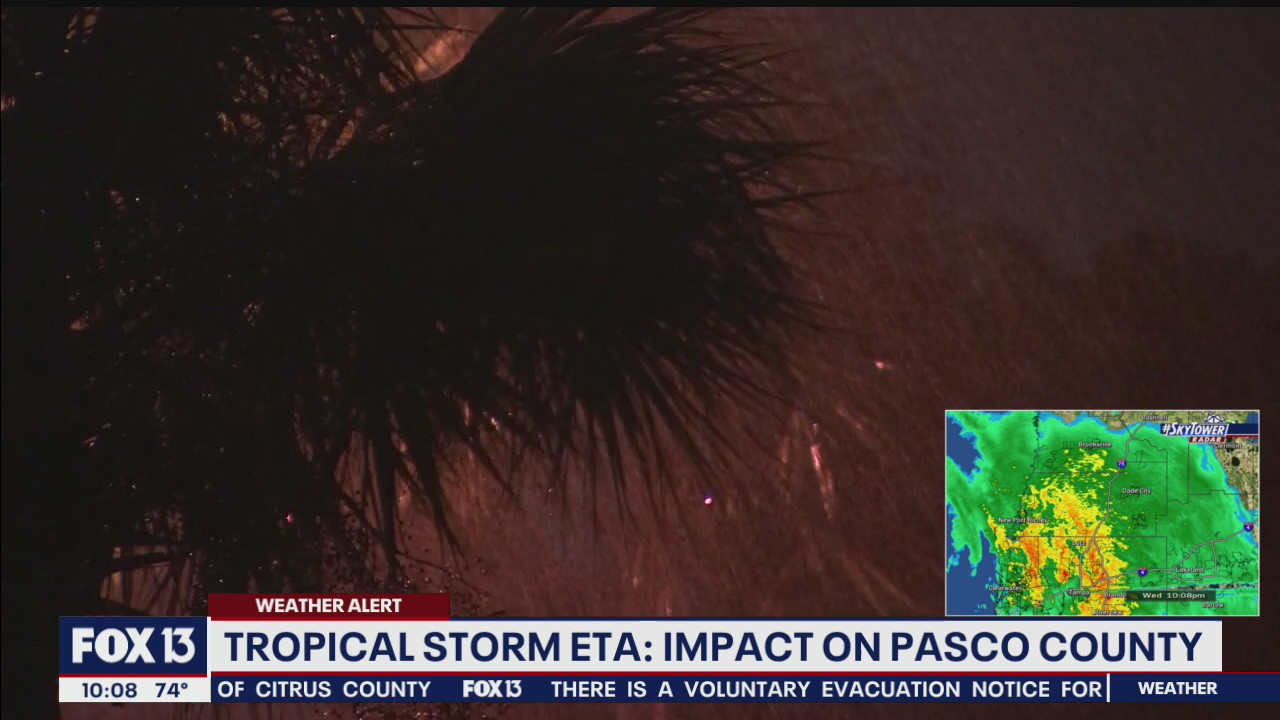 Nightfall brings whipping winds to Pasco County