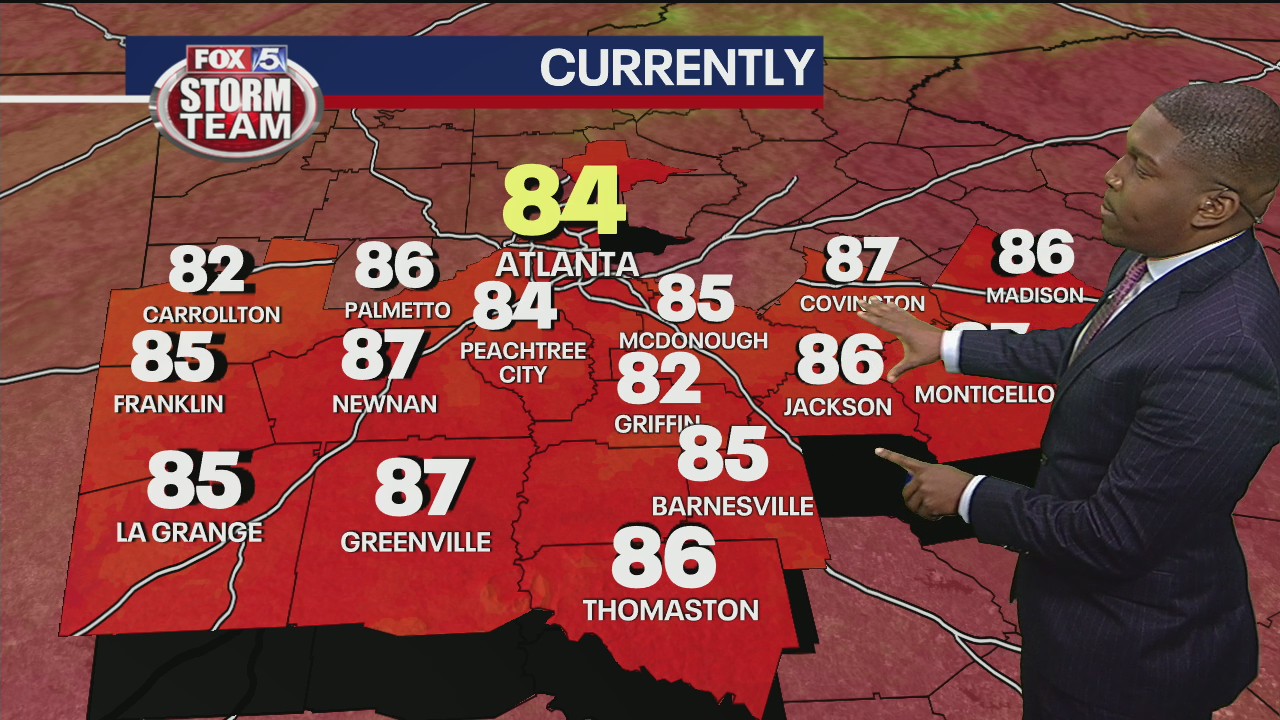 Monday noon forecast