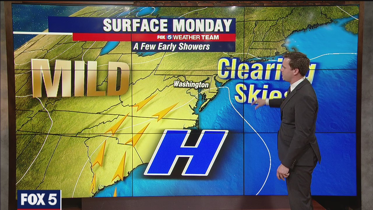 FOX 5 Weather afternoon forecast for Monday, April 19