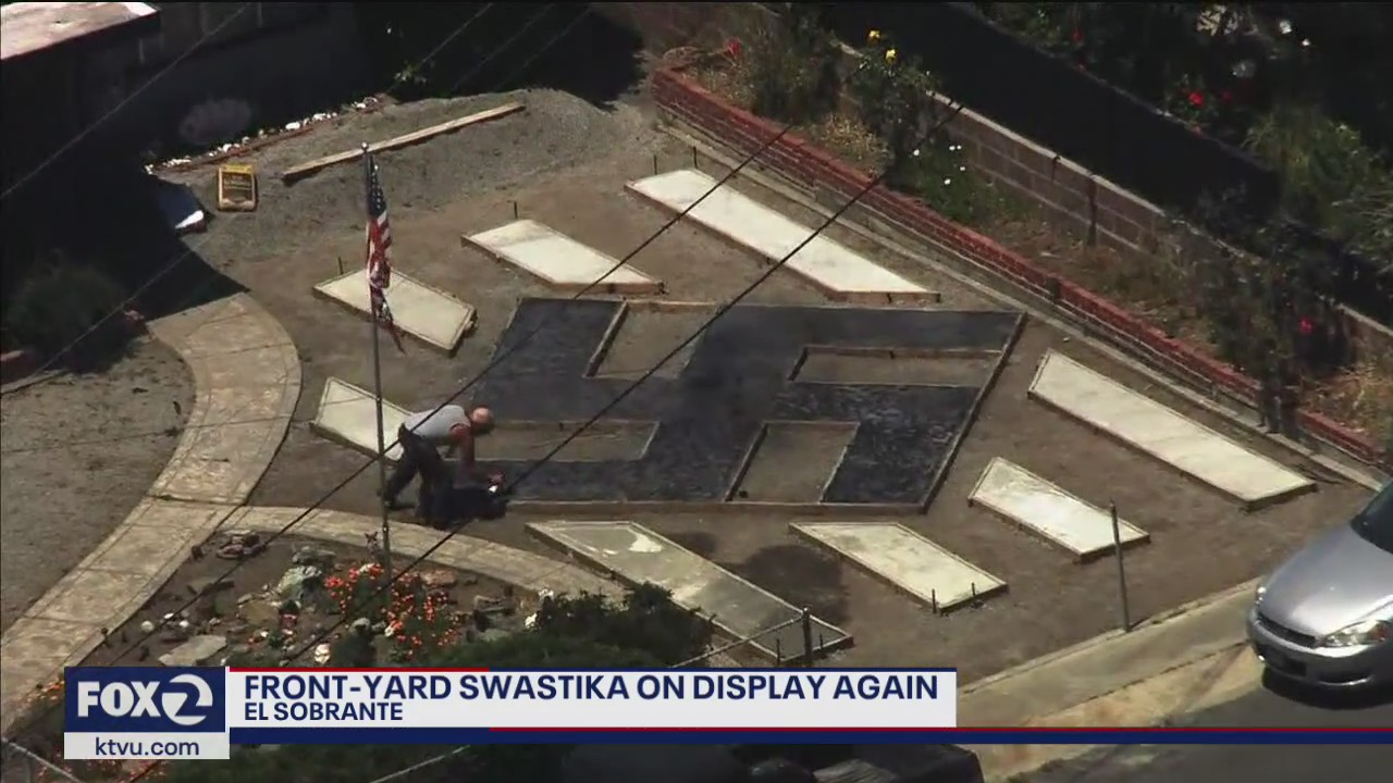 Front-yard swastika on display again in El Sobrante