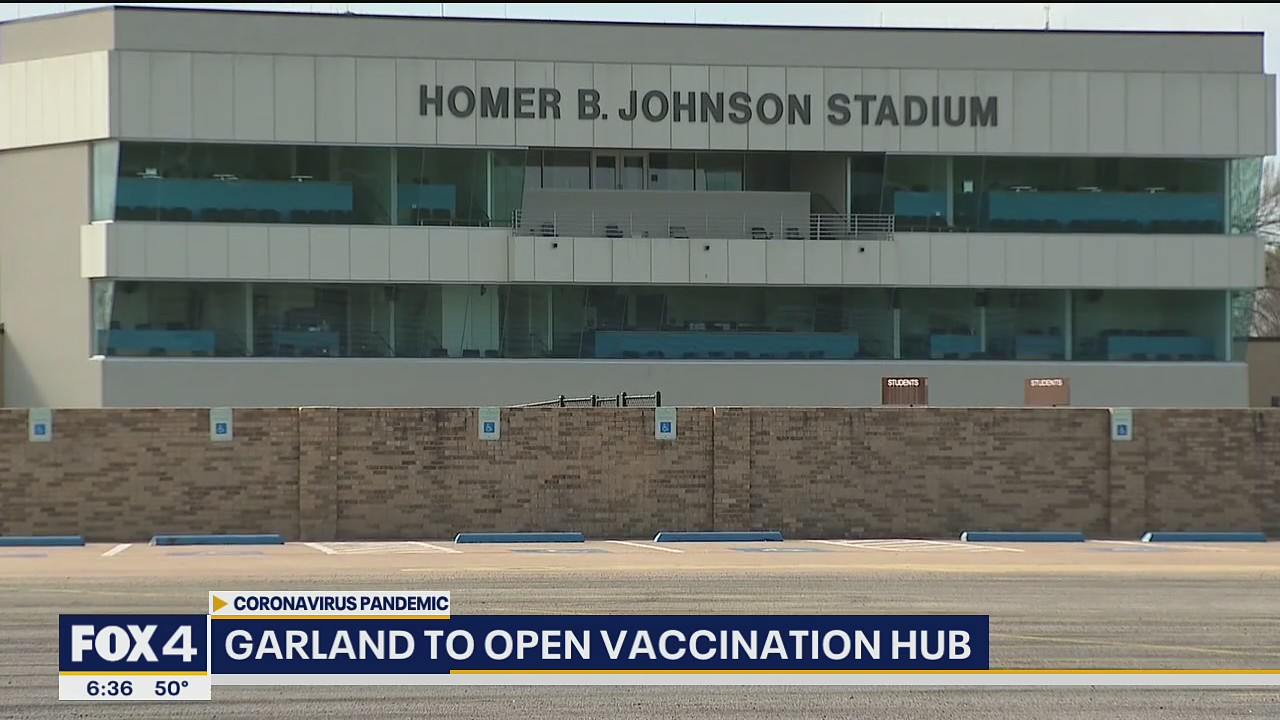 Garland to open COVID-19 vaccine hub
