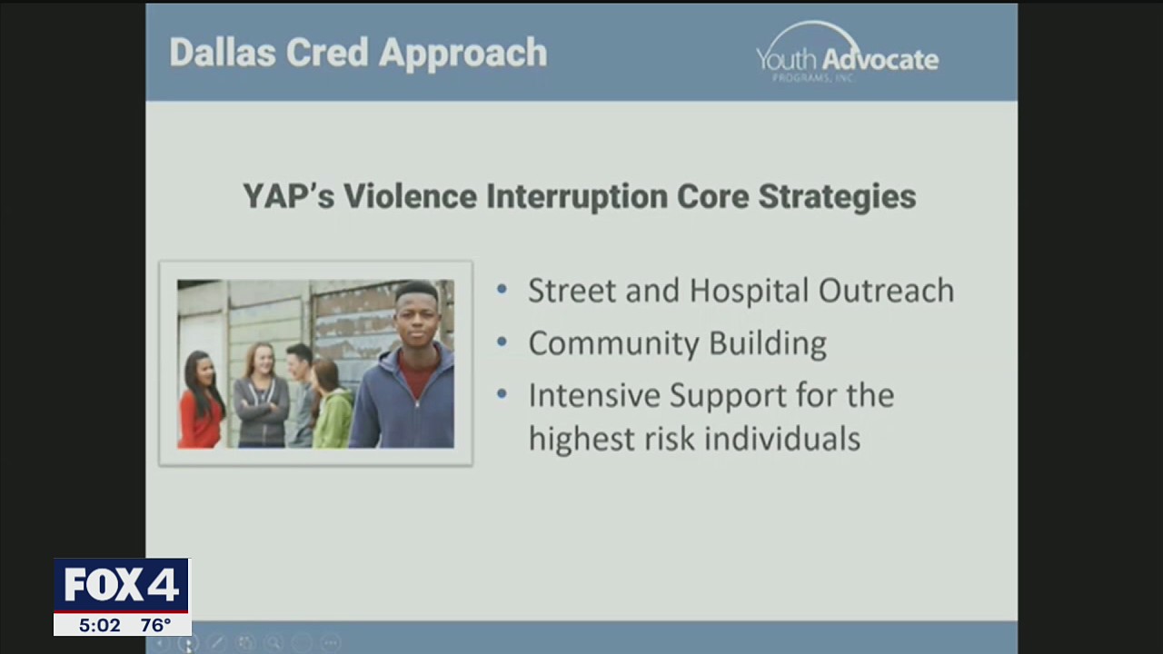 Dallas' new violence interruption program working with at-risk youth to help reduce violence crime
