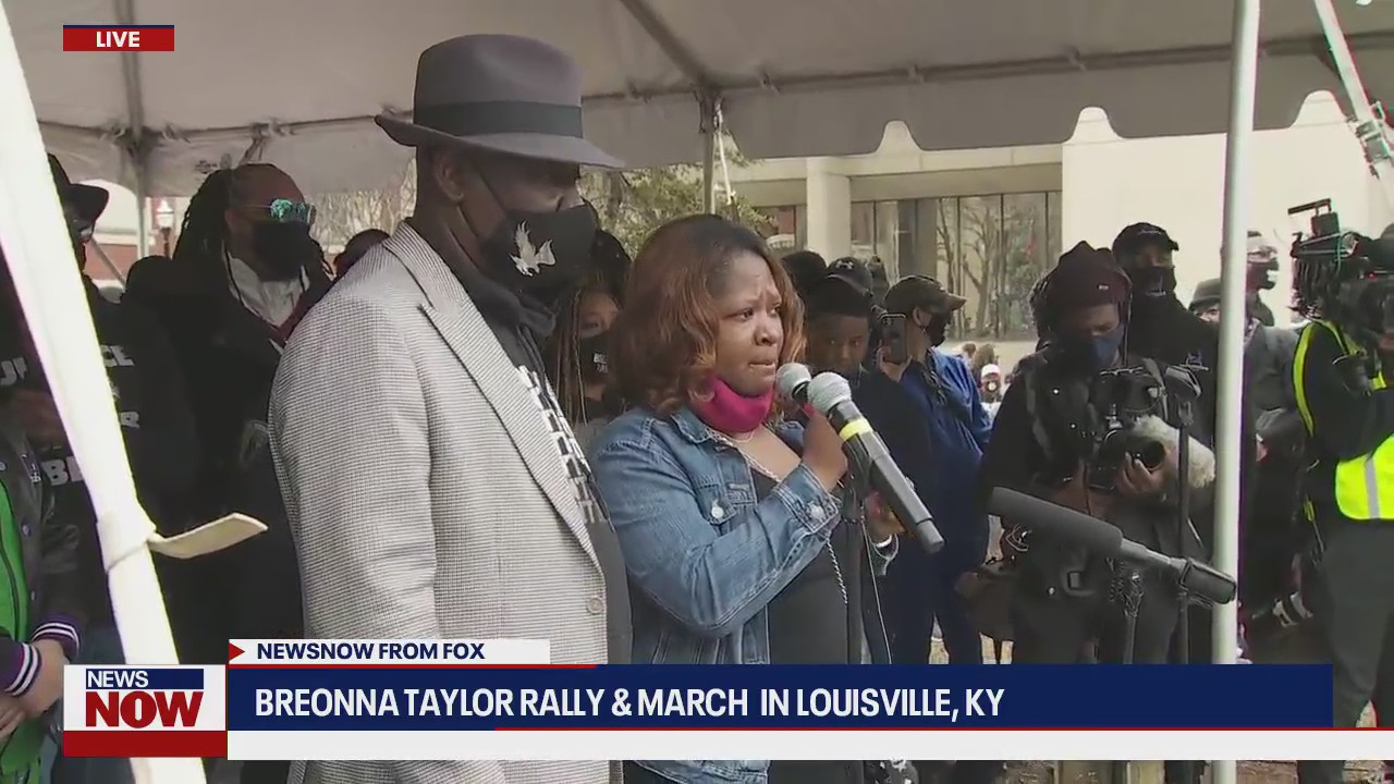Breonna Taylor’s family’s attorneys speak at gathering on anniversary of her death