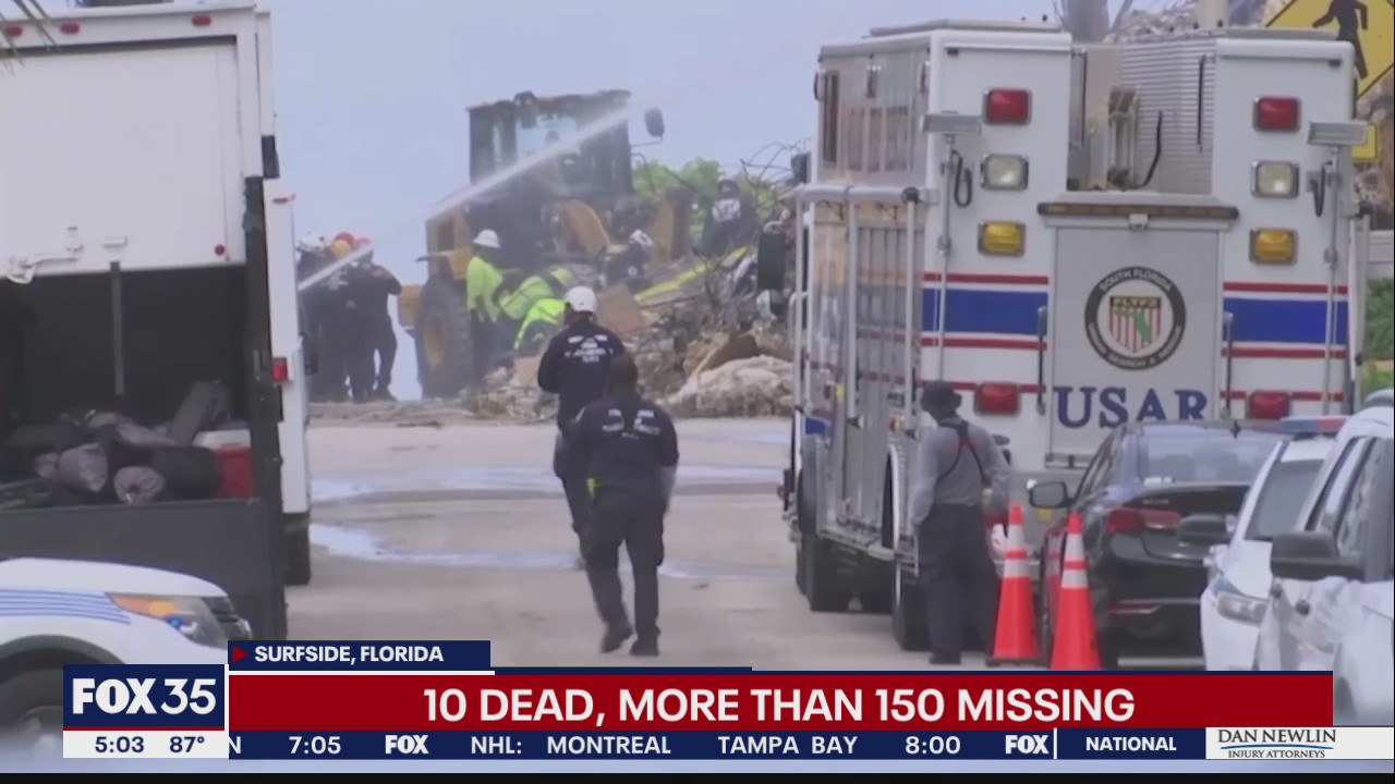 10 dead, more than 150 missing in condo collapse