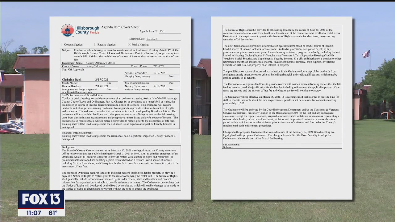 New ‘Bill of Rights’ for Hillsborough renters passes